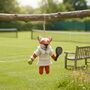 Handmade Felt Wimbledon Fox Hanging Tennis Decoration, thumbnail 1 of 4