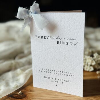 Personalised Engagement Card Forever Has A Nice Ring To It, 3 of 5
