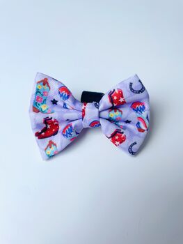 Puppy Dog Velcro Bow Tie In Cow Boy Boot, 2 of 5