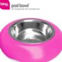 Pod Pet Dog Cat Feeding Bowl Pink 300ml, thumbnail 3 of 5
