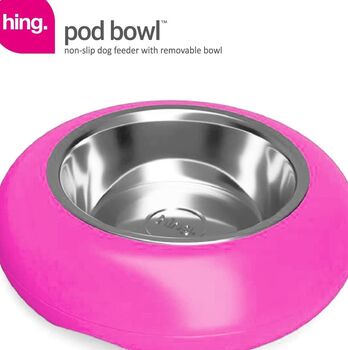 Pod Pet Dog Cat Feeding Bowl Pink 300ml, 3 of 5