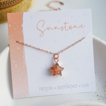 Sunstone Star Necklace, 2 of 11