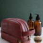 Personalised Leather Toiletries Bag With Bottom Pocket, thumbnail 2 of 3