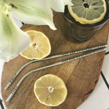 Personalised Stainless Steel Drinking Straws, 6 of 11