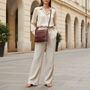 Large Tan Genuine Leather Shoulder Bag, Cross Body Bag, thumbnail 2 of 5