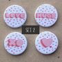 Love Themed Badges, Pack Of Four, thumbnail 7 of 12