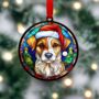 Jack Russell In Santa Hat Suncatcher Decoration, thumbnail 2 of 6