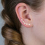 Mini Star Silver Crawler Earrings, thumbnail 1 of 4