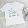Hoppy Easter Personalised Kids T Shirt, thumbnail 1 of 2