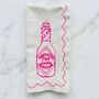 Set Of Six Embroidered Food Condiment Napkins, thumbnail 4 of 11