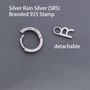 One Small Initial Letter Huggie Hoop Earring In Sterling Silver, thumbnail 6 of 10