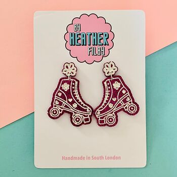 Roller Skate Glitter Earrings *More Colours Available*, 3 of 3