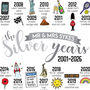 Personalised 25th Silver Wedding Anniversary Print, thumbnail 5 of 10