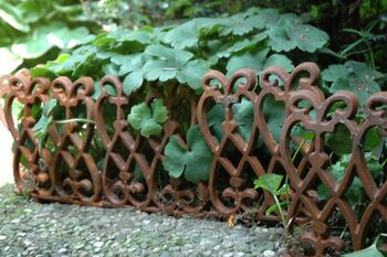 Cast Iron Garden Lawn Edging Border Brown 27.5x14cm, 2 of 5