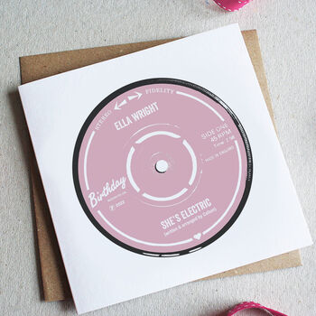 Personalised Record Label Birthday Card, 2 of 5