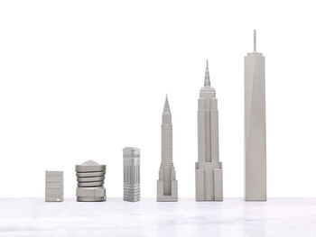 Stainless Steel Skyline Chess Set – New York Edition, 6 of 6