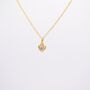Gold Plated Clear Cubic Zirconia Heart Necklace, thumbnail 3 of 6