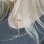 Solid 9ct Gold Textured Open Heart Necklet, thumbnail 3 of 6