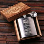 Personalised Stainless Steel Flask – Wooden Box, thumbnail 1 of 5
