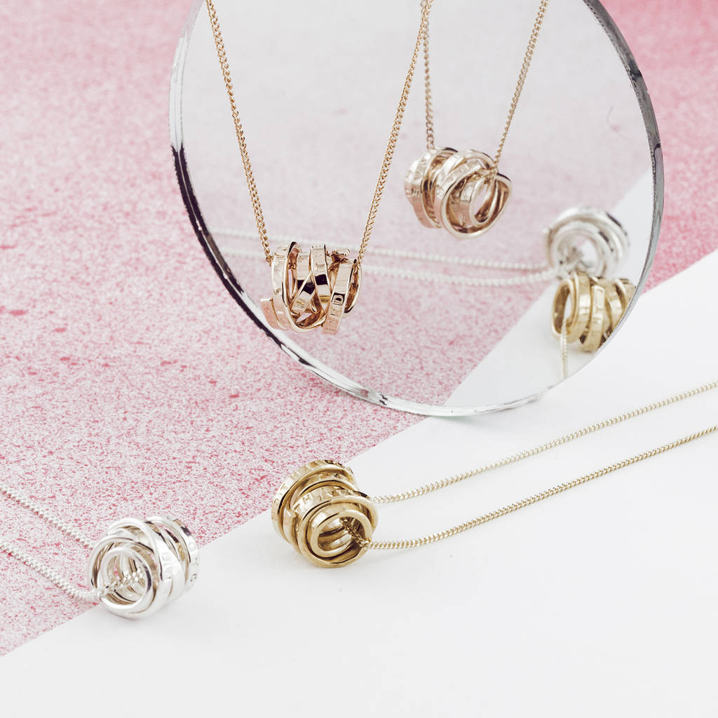 personalised scroll necklace by soremi jewellery | notonthehighstreet.com