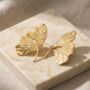 Gingko Leaf 18k Gold Plated Earrings, thumbnail 1 of 3