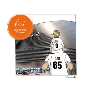 Real Madrid Personalised Stadium Print Or Card, 3 of 10