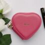 Personalised Leather Coin Purse Pink Heart, thumbnail 1 of 3