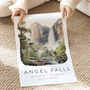 Venezuela Travel Poster Of Angel Falls, thumbnail 2 of 7