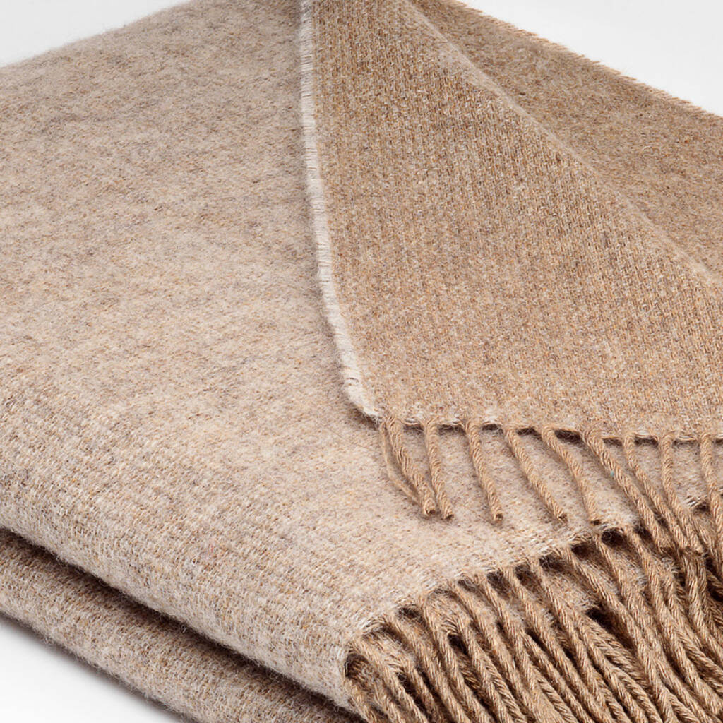 Sand Reversible Wool Throw By Tolly McRae