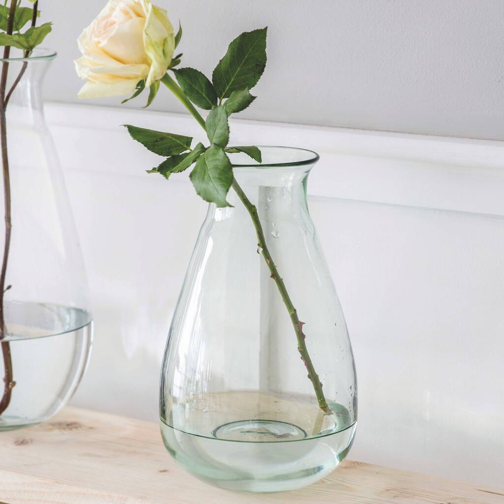 Recycled Teardrop Glass Vase By All Things Brighton Beautiful   Original Recycled Glass Vases 