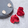 Red Rose Petal Long Drop Earrings, thumbnail 1 of 3