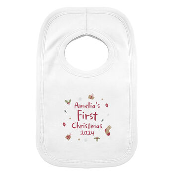 Personalised First Christmas Bib, 2 of 3