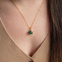 Emerald Star May Birthstone Necklace, thumbnail 3 of 11