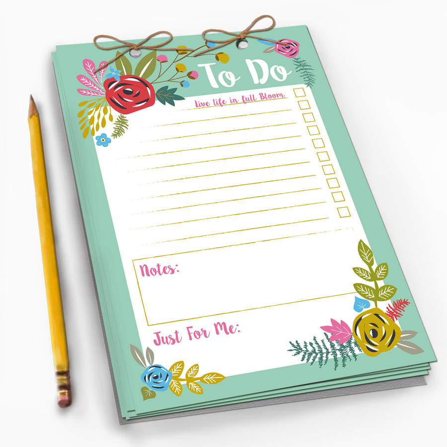 spring fling a5 daily organiser and to do list by create yourself ...