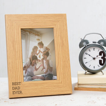 Best Dad Ever Engraved Wooden Photo Frame, 4 of 6