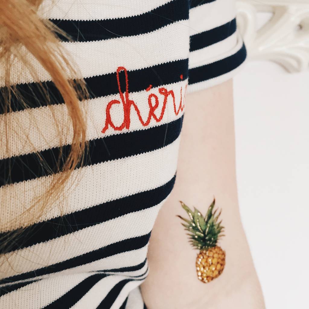 Pineapple Summer Temporary Tattoos By PAPERSELF 