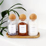 Set Of Three Cork Ball Ribbed Glass Jars, thumbnail 4 of 11