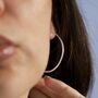 Sterling Silver 40mm Hoop Earrings, thumbnail 1 of 9