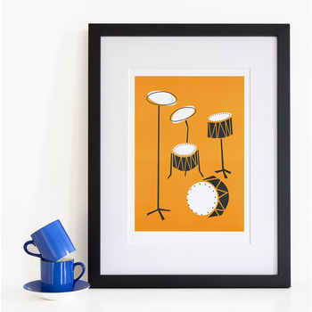 Retro Drum Kit Illustration, 4 of 6