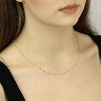 9ct Solid Gold Bobble Ball Bead Chain Necklace, 2 of 5