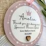 Flower Girl, Wedding Personalised Hanging Keepsake, thumbnail 2 of 3