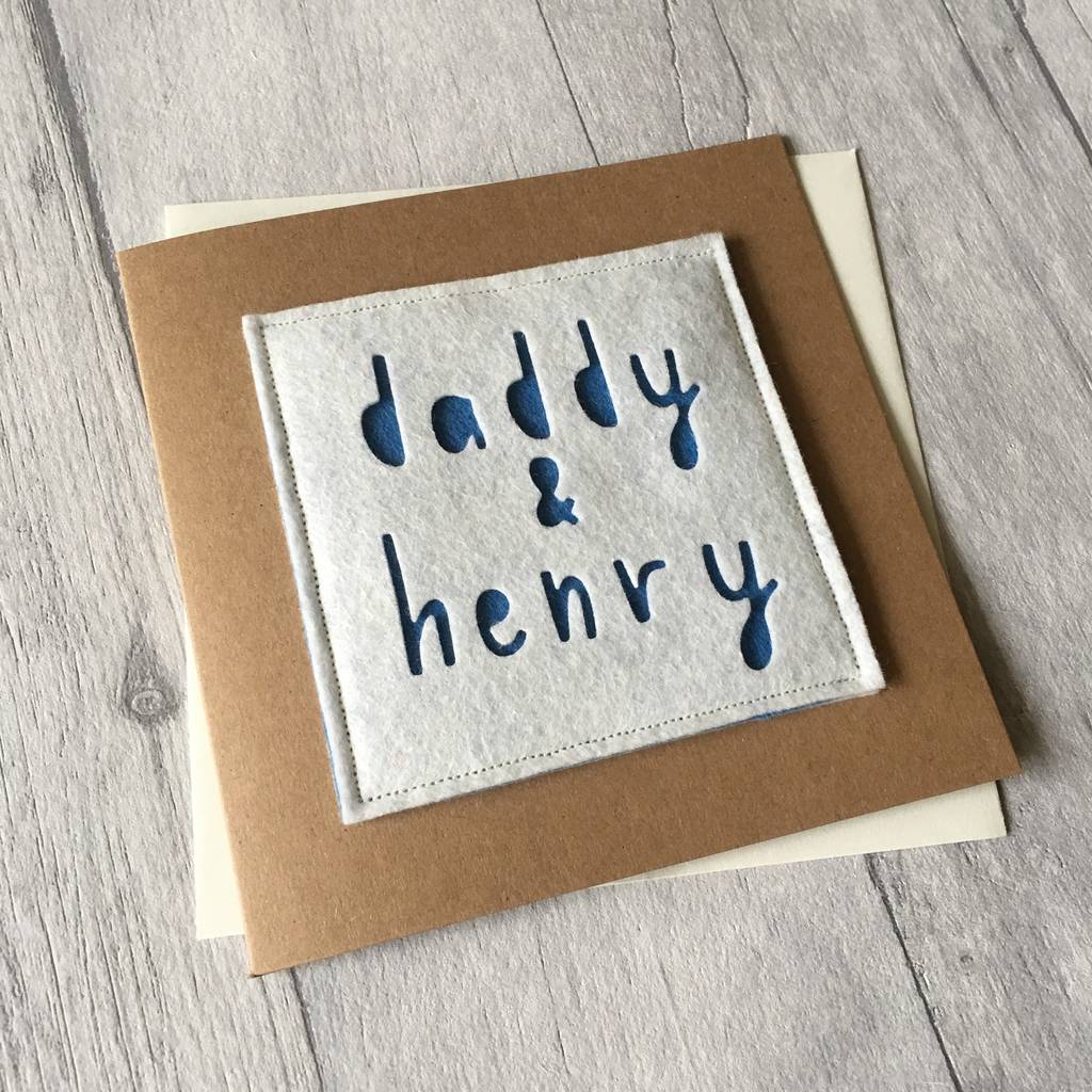 personalised daddy and birthday card by alphabet bespoke creations