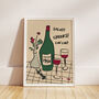 Personalised 70th Birthday Birth Year Illustrated Wine Print, thumbnail 5 of 9