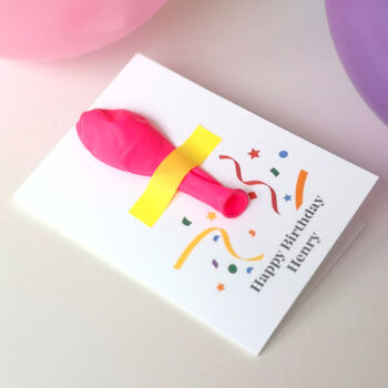 Personalised Happy Birthday Balloon Card, 2 of 4