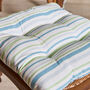 Set Of Two Tenby Vintage Stripe Kitchen Seat Pads, thumbnail 4 of 5