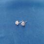 Heart Cz Stone Stud Earrings 925 Sterling Silver, thumbnail 7 of 8