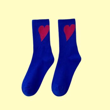 Heart Rainbow Socks Letterbox Gift Set Five Pairs, 6 of 10