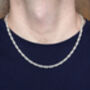 Byzantine Chain Necklace In Sterling Silver For Men, thumbnail 1 of 3
