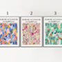 Marché Aux Fleurs Abstract Art Wall Print, thumbnail 2 of 8
