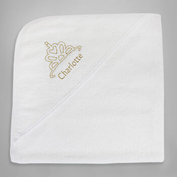 Personalised Royal Hooded Baby Towel, 4 of 6